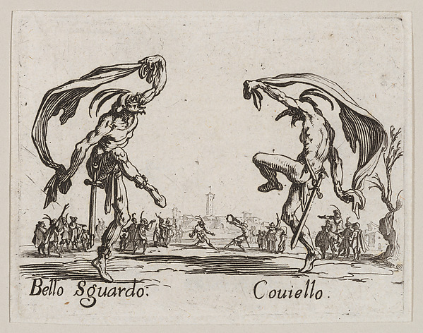 Jacques Callot, Bello Sguardo and Couiello, from "Balli di Sfessania" (Dance of Sfessania)