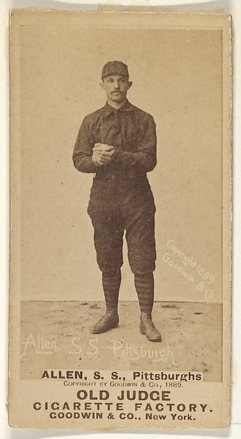 Goodwin & Company, Allen, Shortstop, Pittsburgh, from the Old Judge series (N172) for Old Judge Cigarettes