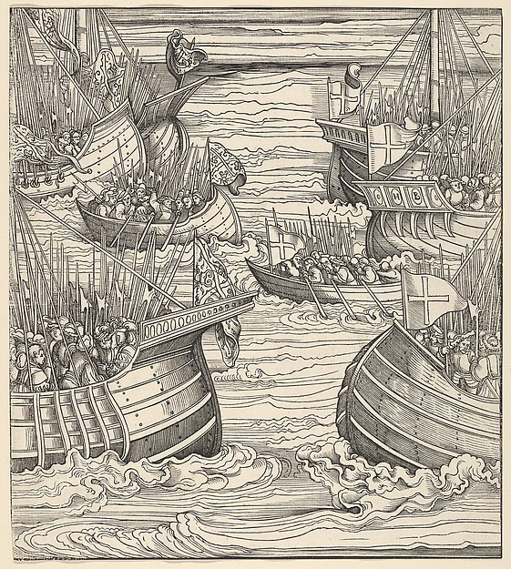 Hans Burgkmair, The Voyage of the White King Against the Turks, from "Der Weisskunig"