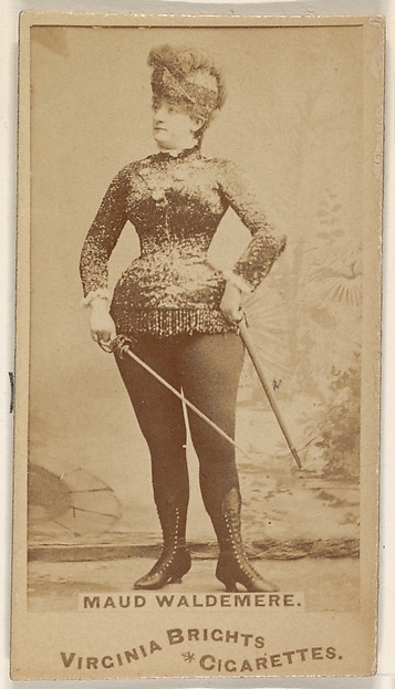 Allen & Ginter, Maud Waldemere, from the Actors and Actresses series (N45, Type 1) for Virginia Brights Cigarettes