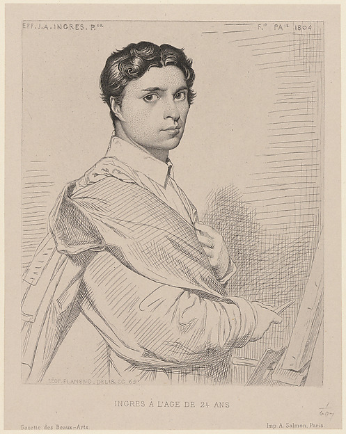 Léopold Flameng, Portrait of J.A. Ingres