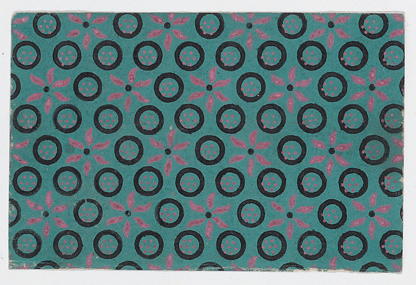 Anonymous, Sheet with pattern of flowers and circles