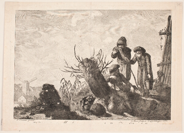 Georg Haas, Tre bønder i et landskab