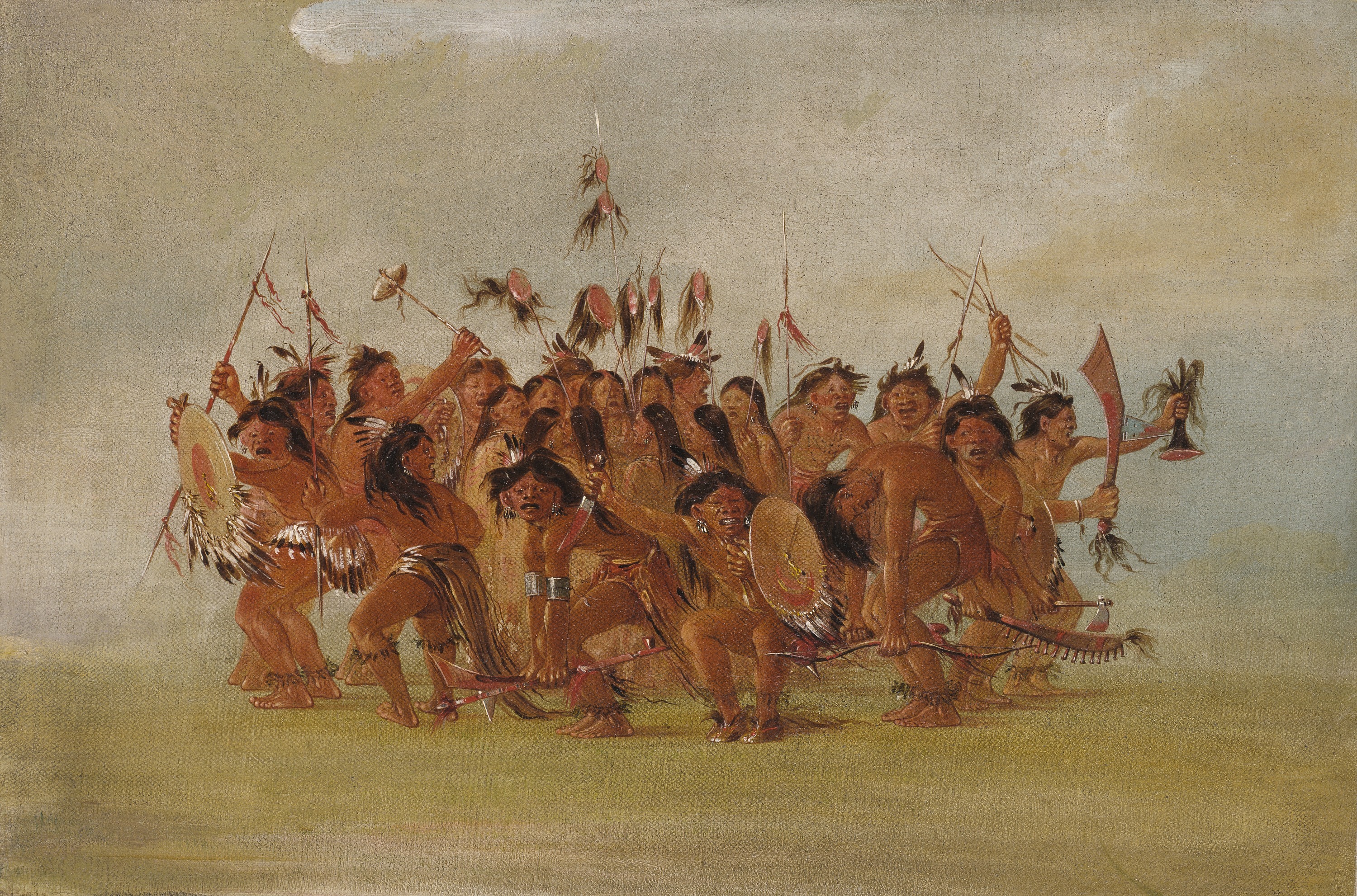 George Catlin, Scalp Dance, Mouth of the Teton River