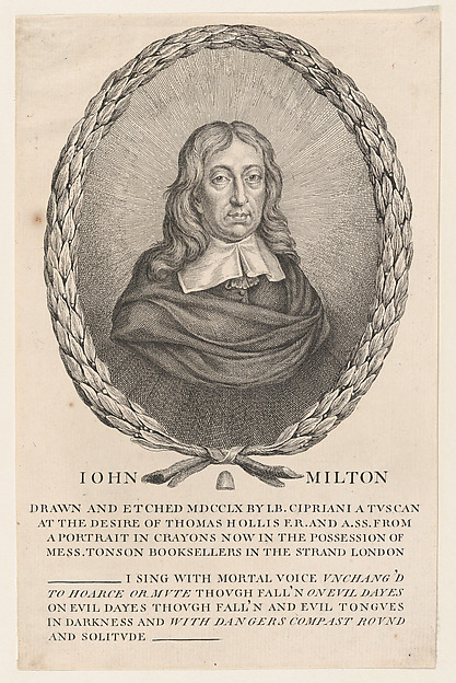 Giovanni Battista Cipriani, John Milton