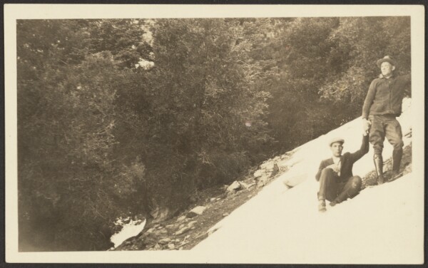 Louis Fleckenstein, [Two Men in the Snow]
