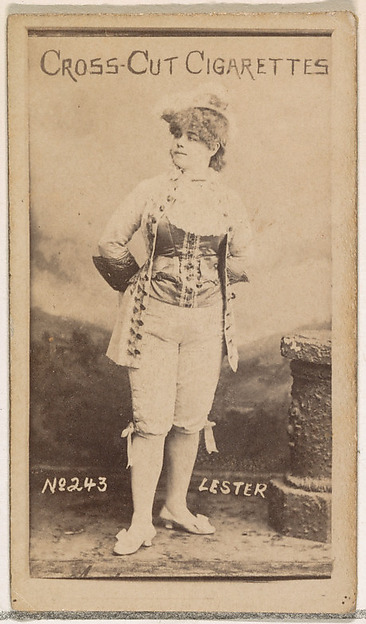 W. Duke, Sons & Co., Card Number 243, Lester, from the Actors and Actresses series (N145-1) issued by Duke Sons & Co. to promote Cross Cut Cigarettes