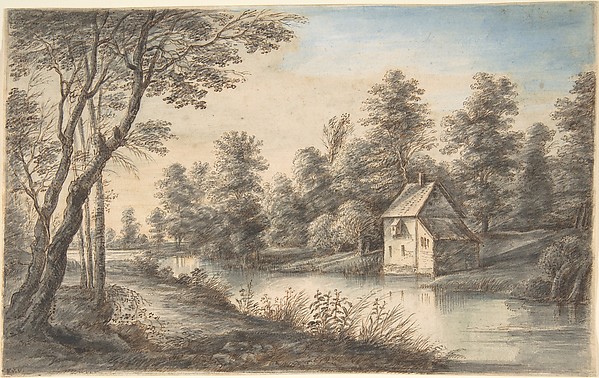 Lucas van Uden, Wooded Landscape with a House beside a River