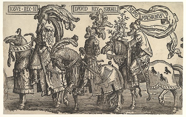 Lucas van Leyden, Joshua, David, and Judas Maccabee, from The Nine Heroes