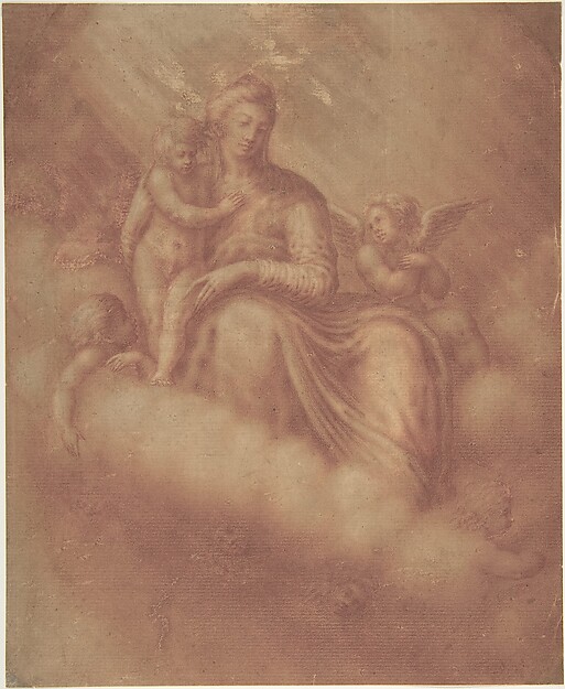 Anonymous, Italian, 16th century, Madonna and Child Among the Clouds