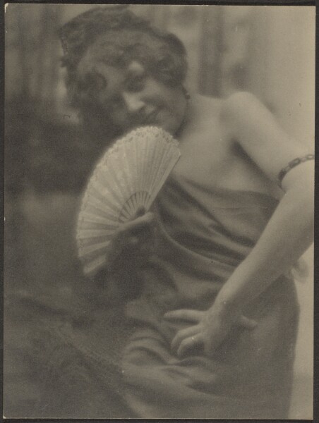 Louis Fleckenstein, [Portrait of a Girl with Fan]