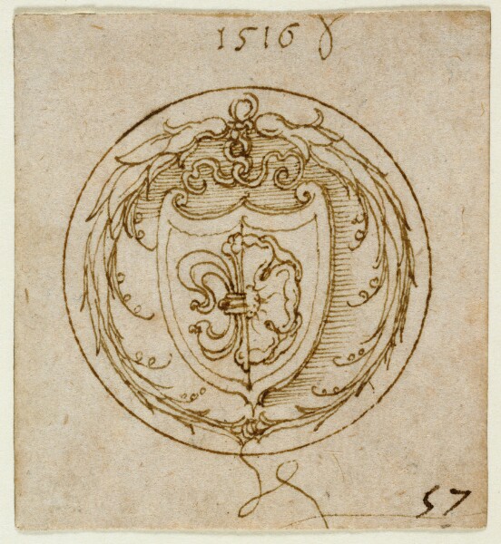 Albrecht Dürer, Design for an Ornament or Signet Ring with the Arms of Lazarus Spengler