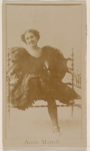 Kinney Brothers Tobacco Company, Annie Martell, from the Actresses series (N245) issued by Kinney Brothers to promote Sweet Caporal Cigarettes
