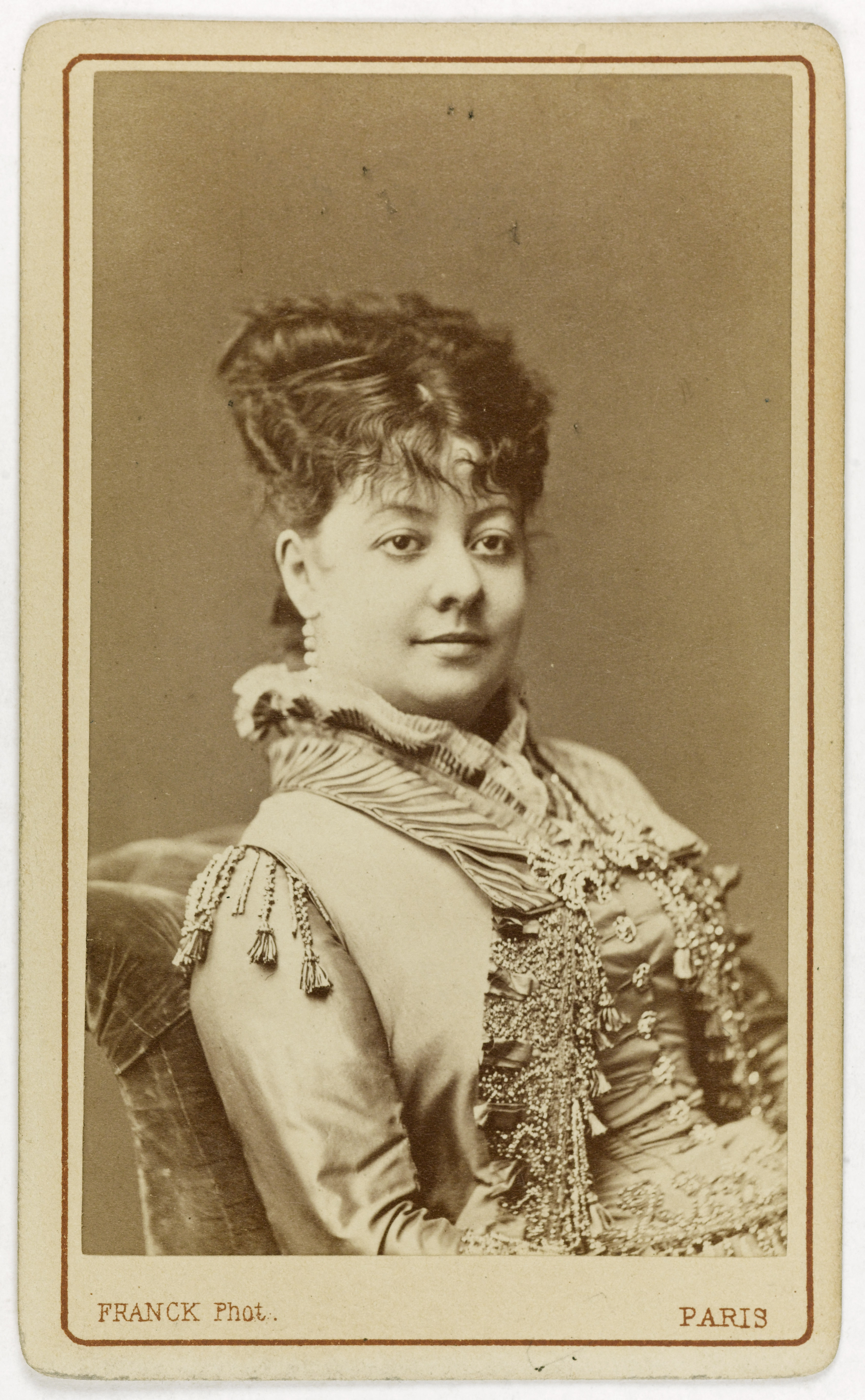Franck, Portrait de Valérie Anselin, dite Valérie (1849-1883), actrice au Théâtre Déjazet en 1868 et au Palais Royal.