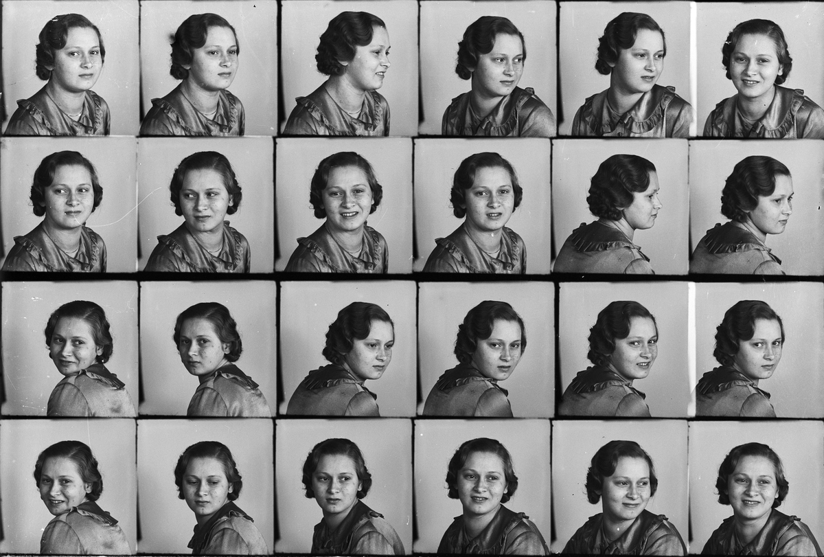 Skötsner-Edhlund, Ateljé Portrait - Wera Larsson from Skäfthammar, Uppland 1937