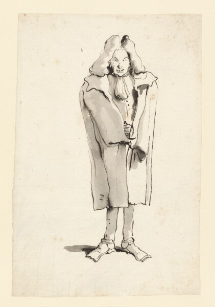 Giovanni Battista Tiepolo, Caricature of a Man Wearing an Overcoat