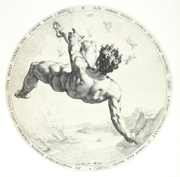Hendrick Goltzius, De fire himmelstormere - Phaeton