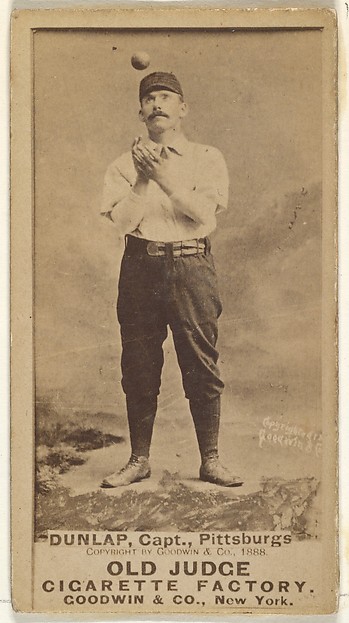 Goodwin & Company, Fred "Sure Shot" Dunlap, Captain, Pittsburgh, from the Old Judge series (N172) for Old Judge Cigarettes