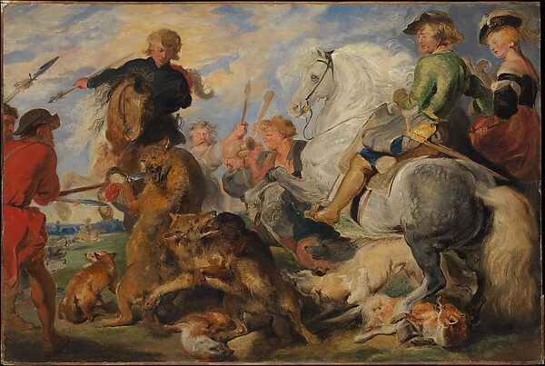 Sir Edwin Henry Landseer, Copy after Rubens's "Wolf and Fox Hunt"