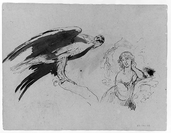 Thomas Sully, Eagle and Lady (from Sketchbook)