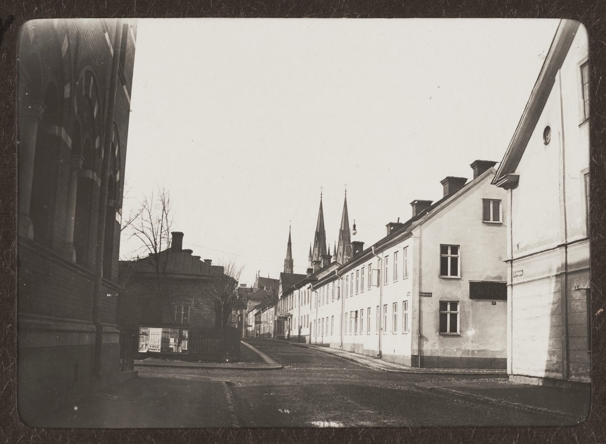 August Fredrik Schagerström, “Upsala. St Pers” from Sparbanken,“intersection St Pers” - Kungs", Uppsala 1919