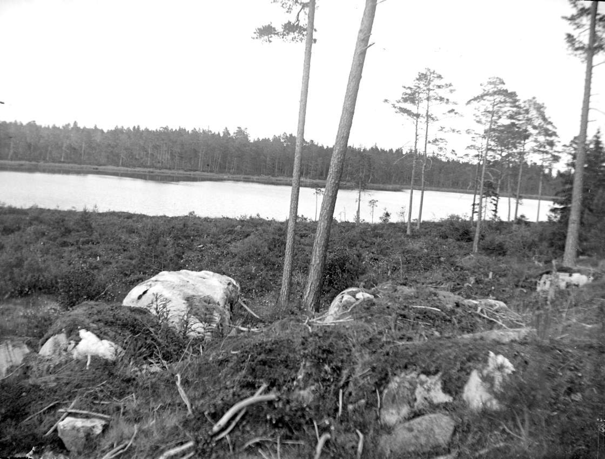 August Fredrik Schagerström, Lake Lake Lake with wooded land and calcareous in the foreground, Harbo parish, Uppland 1925