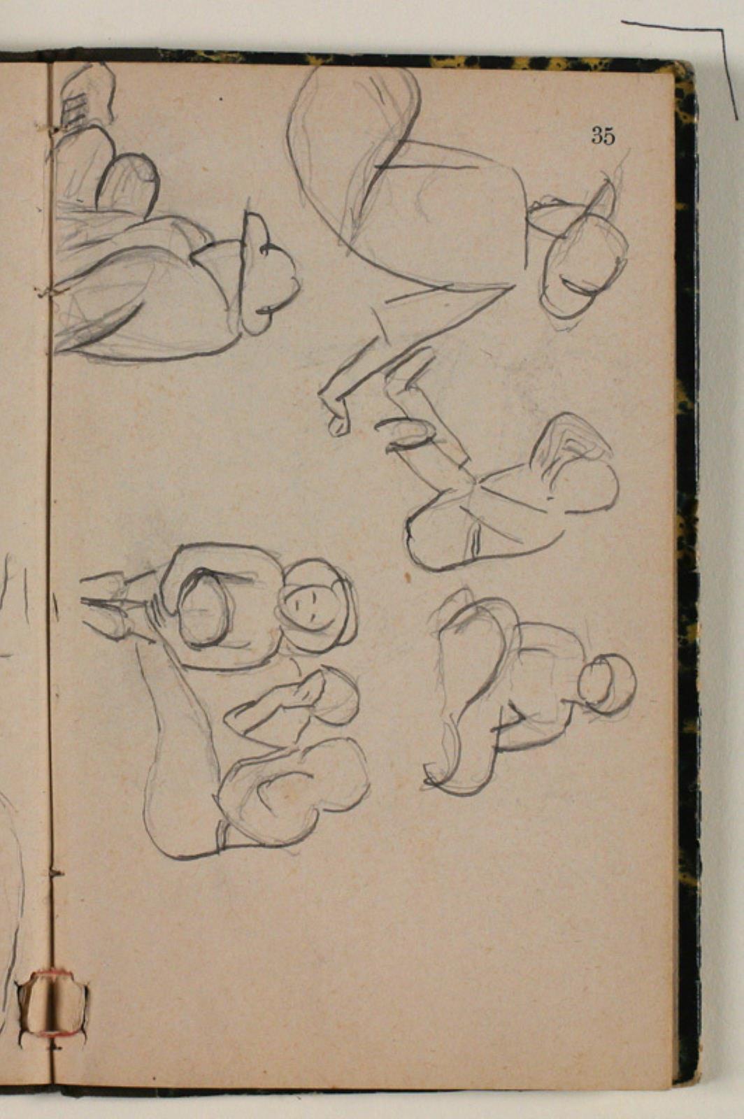 Niels Larsen Stevns, Skitser af siddende figurer
