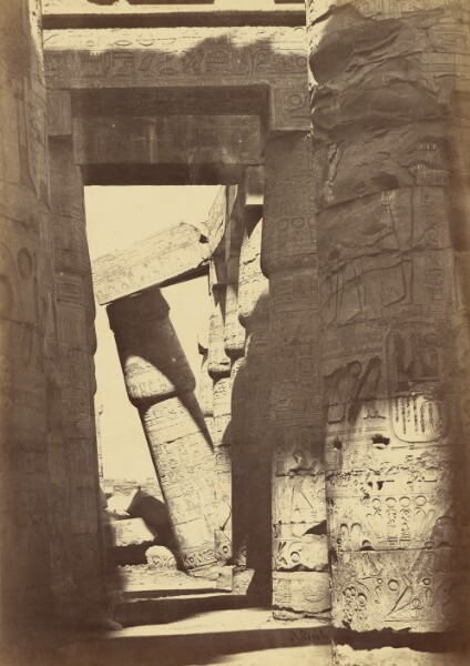 Antonio Beato, [Upper Egypt, pillars in the great hall, Karnak]