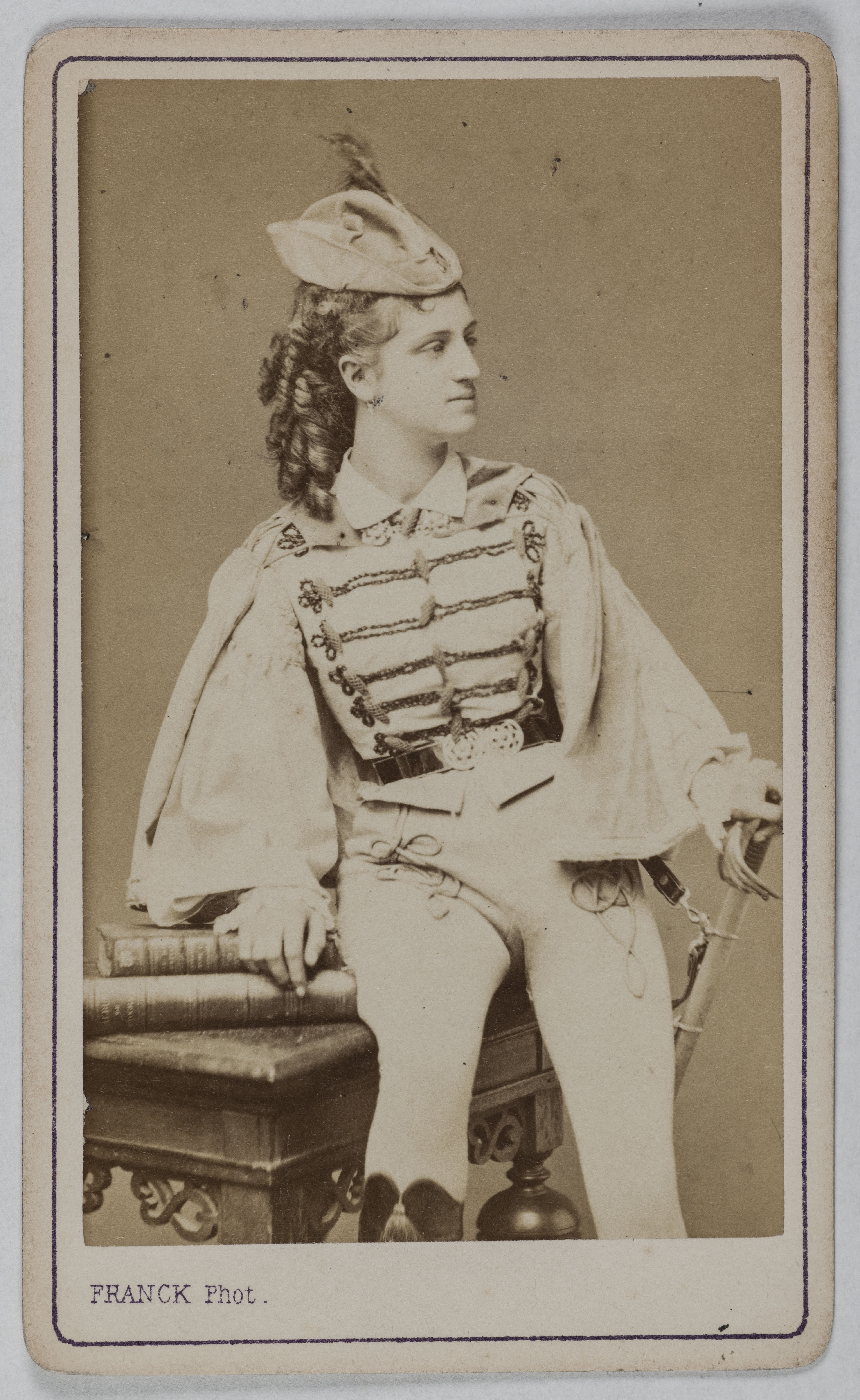 Franck, Portrait de Gabrielle Gauthier ( -vers 1883), (actrice)