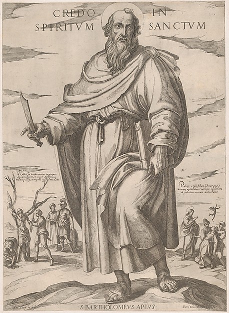 Antonio Tempesta, St. Bartholomew, from "Christ, Mary, and the Apostles"