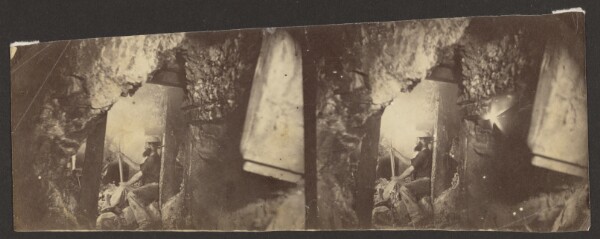 Timothy H. O'Sullivan, [Miner at Work, The Comstock Mine, Virginia City, Nevada]