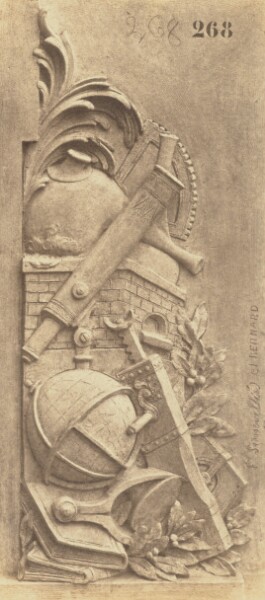 Édouard Baldus, ["La Science et l'Industrie", Sculpture by Joseph-Félix Simouillard and Eustache Bernard, Decoration of the Louvre, Paris]