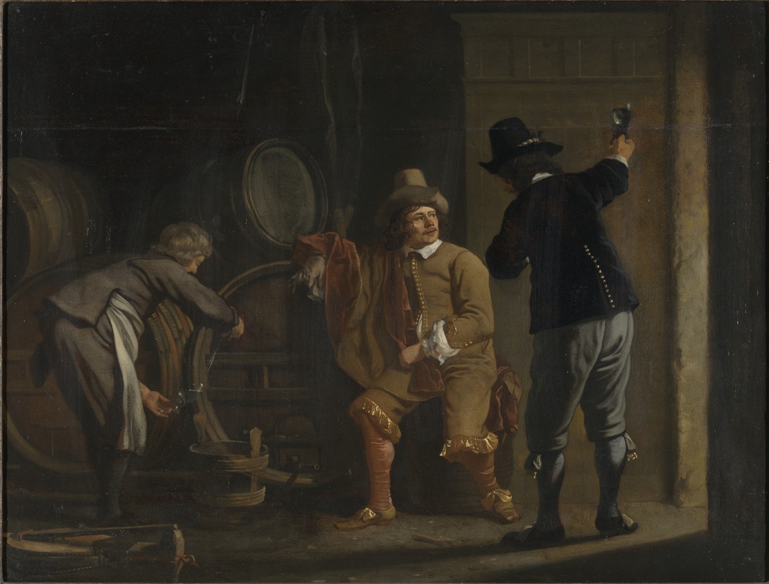 Jacob van Loo, Drie mannen in een wijnkelder