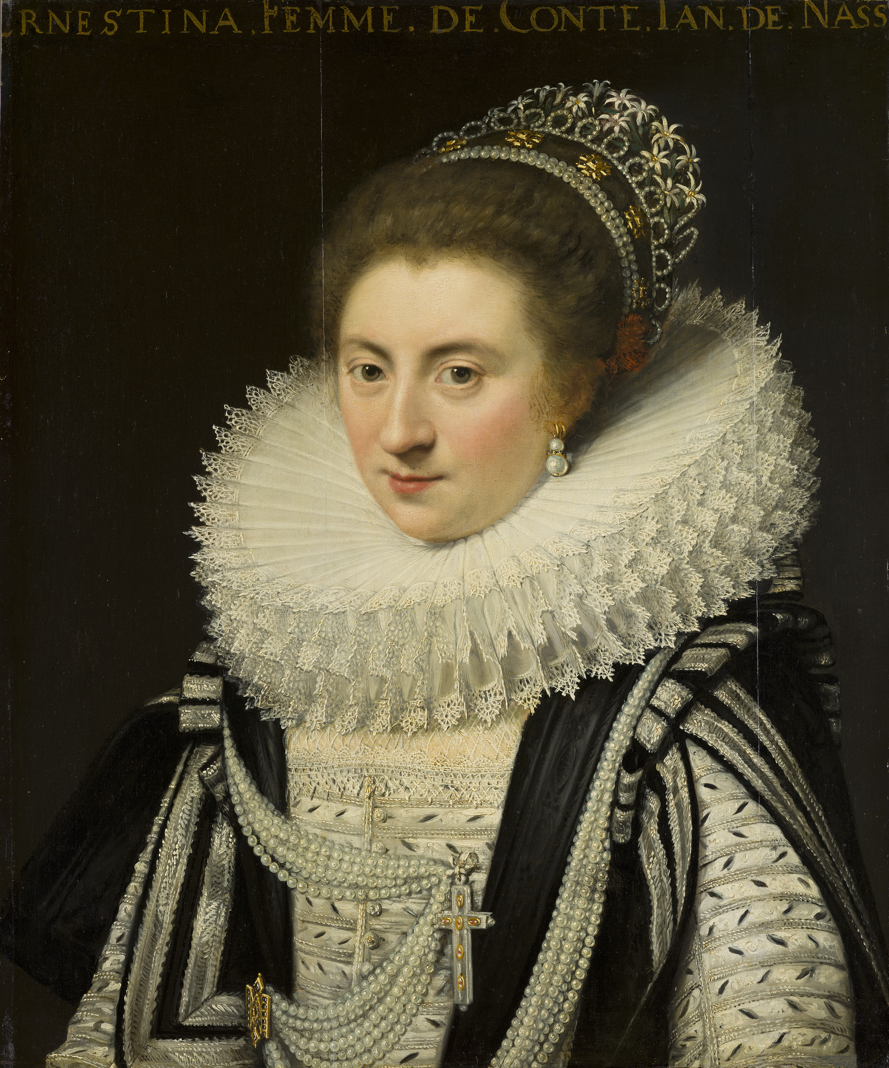 Jan Anthonisz van Ravesteyn, Portret van Ernestine Yolande (1594-1663), prinses van Ligne