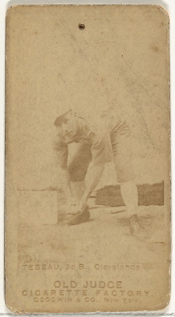 Goodwin & Company, Oliver Wendell "Patsy" Tebeau, 3rd Base, Cleveland, from the Old Judge series (N172) for Old Judge Cigarettes