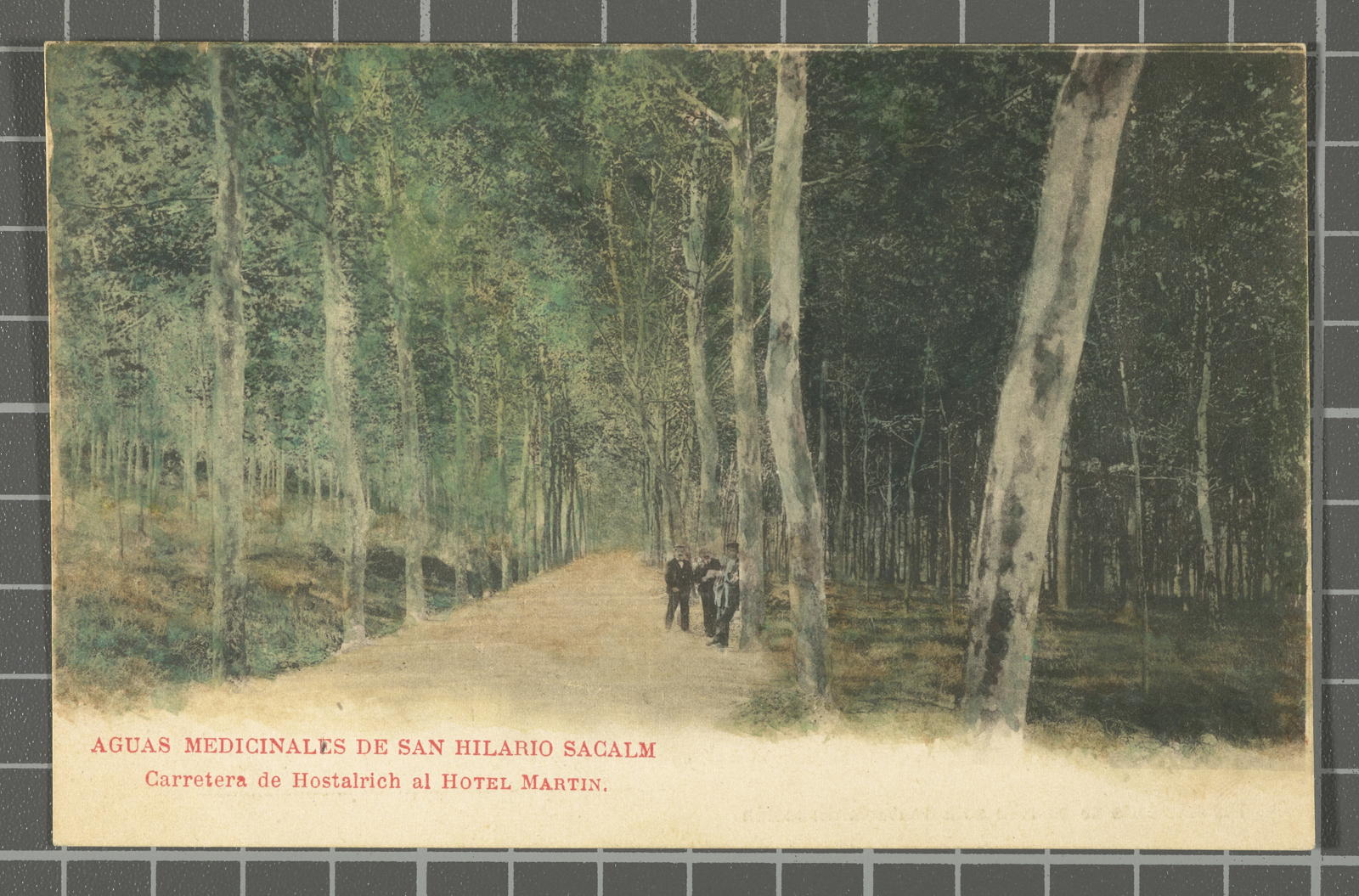 Desconegut, Medicinal waters of San Hilario Sacalm. Hostalrich Road at Hotel Martin