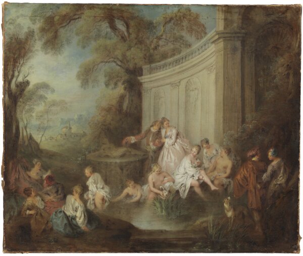 Jean-Baptiste Pater, Badande sällskap i en park