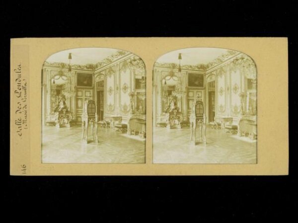 Unknown, Interior view of the Musee de Versailles, Salle des Pendules