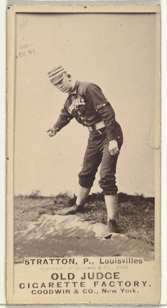 Goodwin & Company, Chilton Scott Stratton, Pitcher, Louisville Colonels, from the Old Judge series (N172) for Old Judge Cigarettes