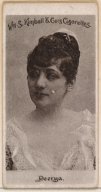 William S. Kimball & Company, Miss Deerya, from the Actresses series (N190) issued by Wm. S. Kimball & Co.