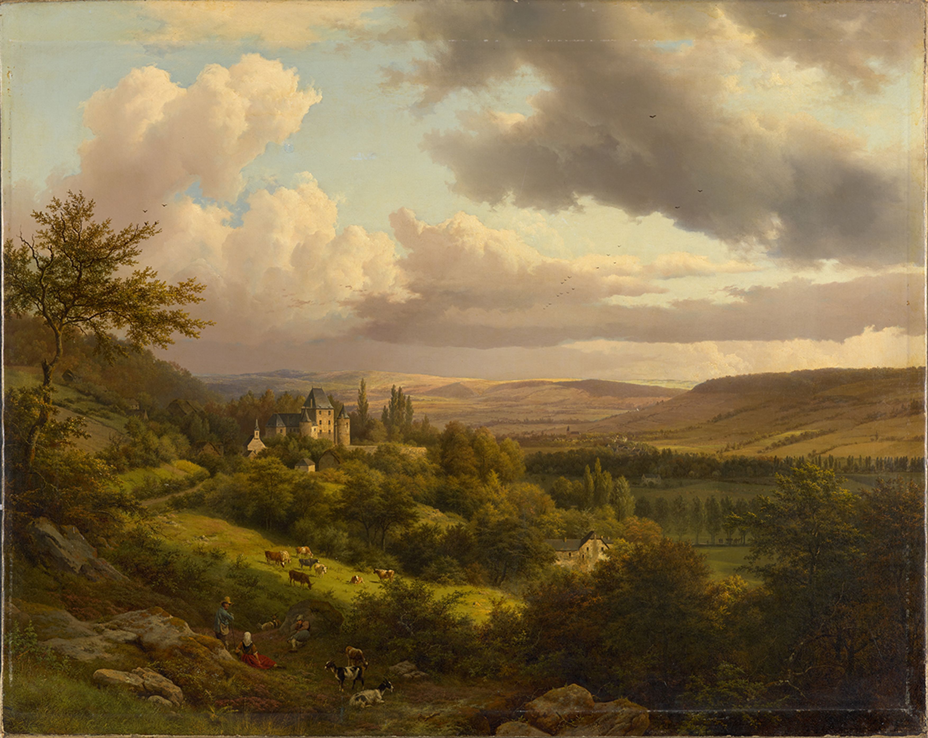 Barend Cornelis Koekkoek, Luxemburgische Landschaft mit Blick auf Schloss Berg