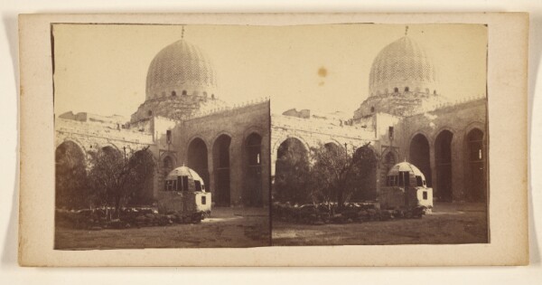 Francis Frith, [View of domed building, with smaller domed building and well in foreground]