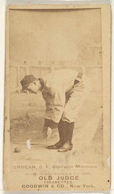 Goodwin & Company, Crocan, Center Field, Chicago, from the Old Judge series (N172) for Old Judge Cigarettes