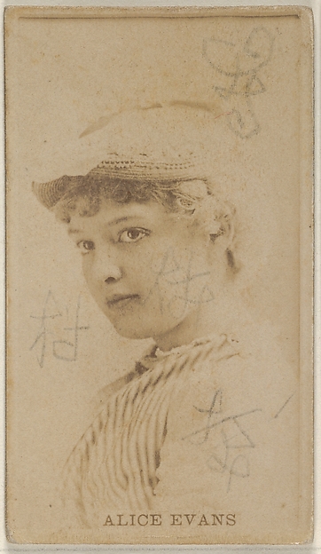 Allen & Ginter, Alice Evans, from the Actors and Actresses series (N45, Type 8) for Virginia Brights Cigarettes