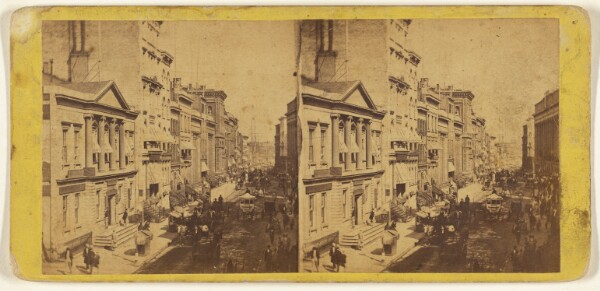 Edward and Henry T. Anthony & Co., Looking down Wall St. from the corner of Broad.