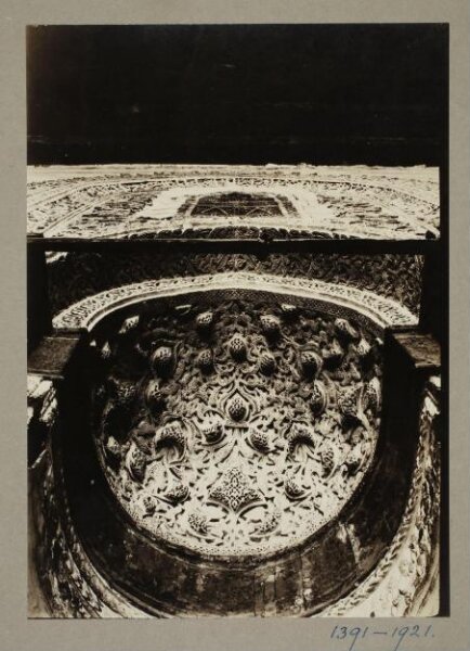 K.A.C. Creswell, Stucco ornament at the mihrab of the funerary madrasa of the Mamluk Sultan al-Nasir Muhammad ibn Qalawun, Cairo