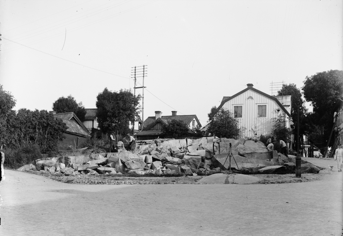 Per Elis Edhlund, Guldskäret 25, sprängning, Östhammar, Uppland 1913