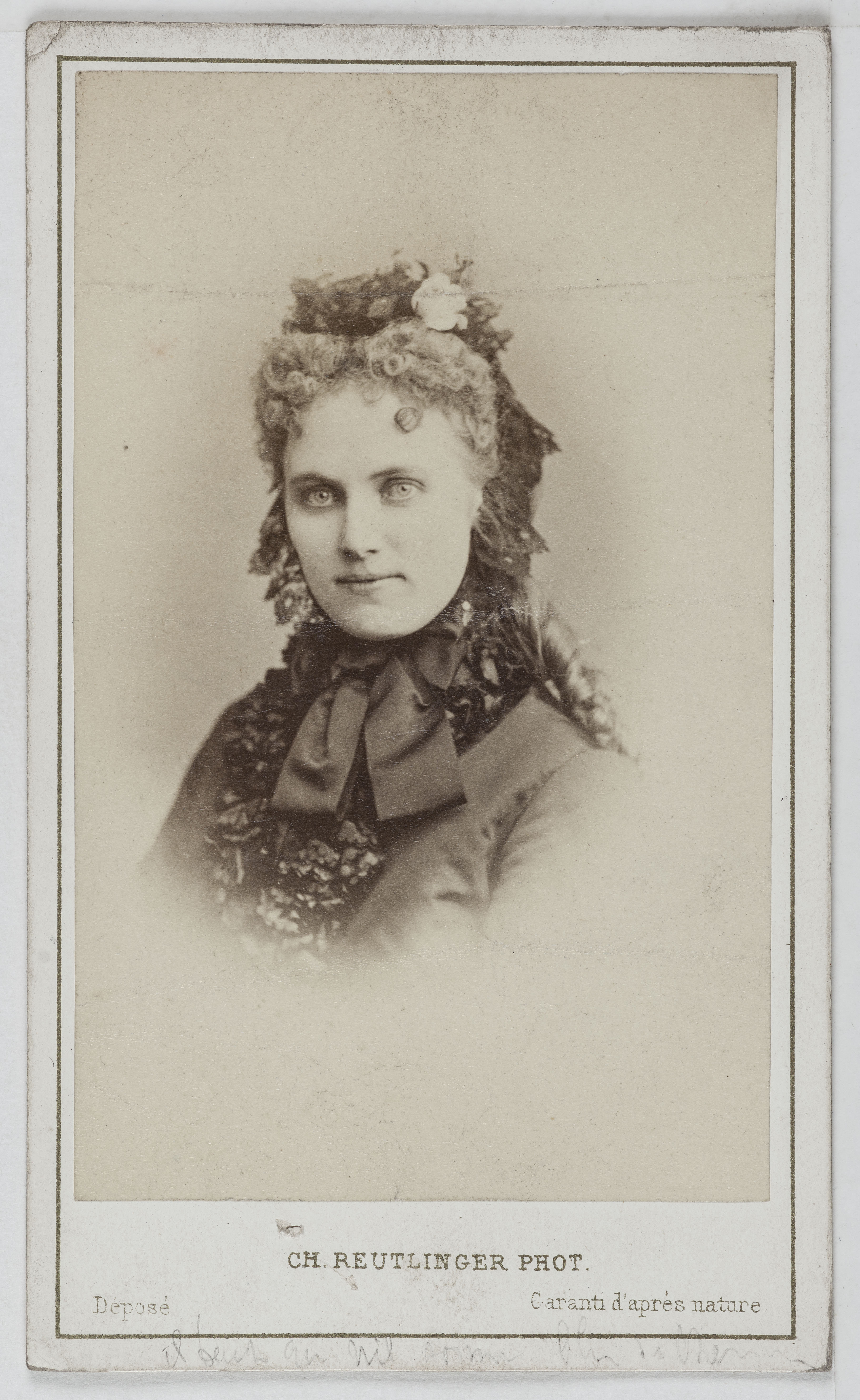 Charles Reutlinger, Portrait de Christine Nilsson (1843-1921), épouse Rouzaud, chanteuse d'opéra suédoise.