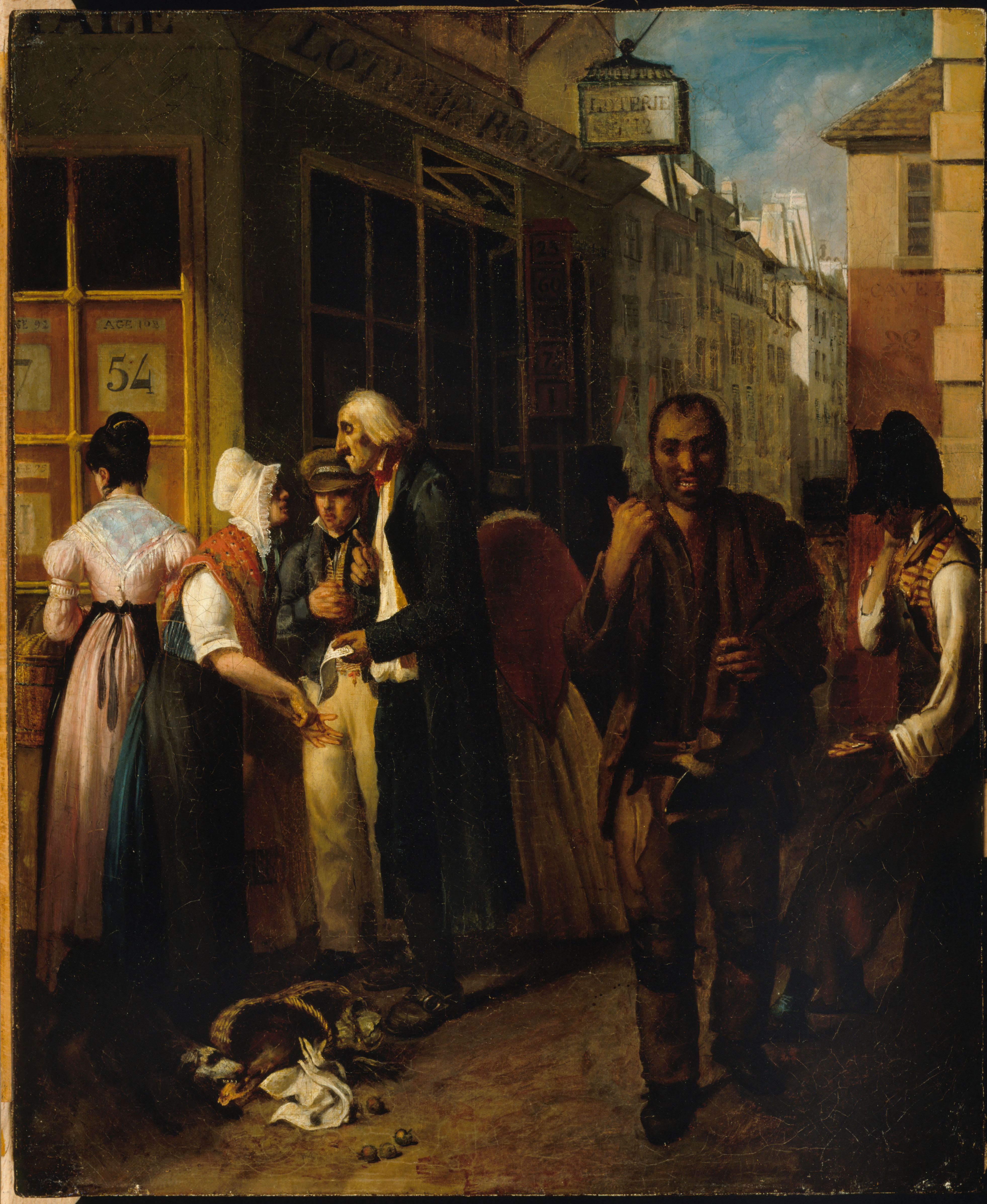 Ecole française, Bureau de la loterie royale sous la Restauration