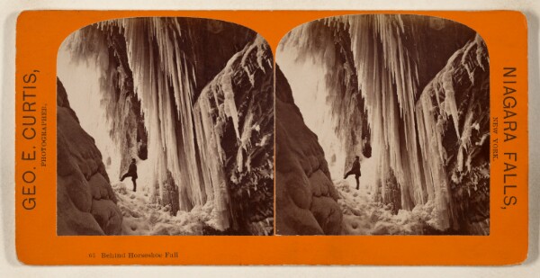 George E. Curtis, Behind Horseshoe Fall [Niagara Falls, New York]